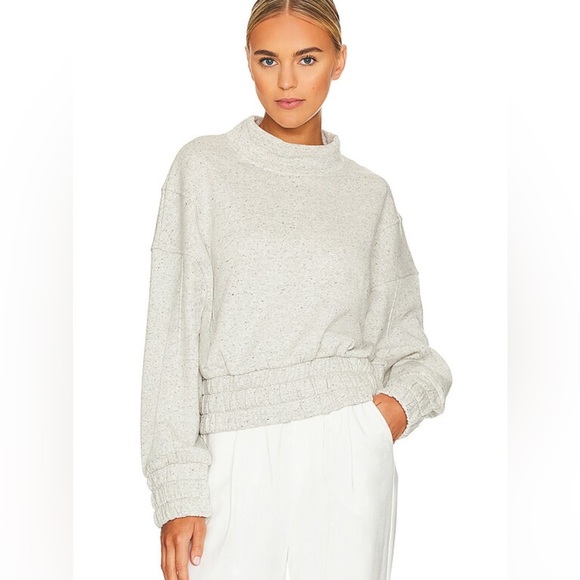 Varley Tops - Varley Dunbar Sweatshirt on Revolve Small Ivory Fleck